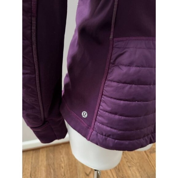 Lululemon First Mile Jacket size 4 Darkest Magenta Purple Winter Run Coat - Picture 6 of 6